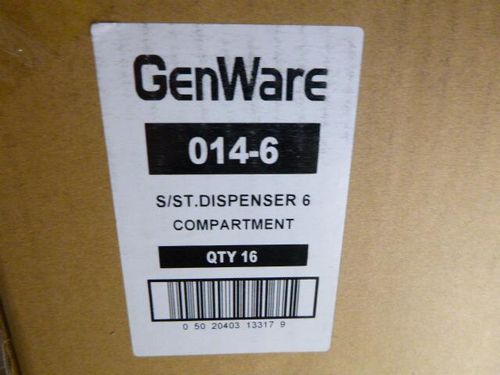 GenWare 4 Part Stainless Steel Condiment Holder - 014-4 - 8