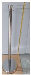 Genware Stainless Steel Barrier Post (Pack of 2) - BP-RPE - 4