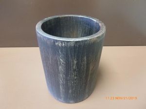 GenWare Black Wash Acacia Wood Cutlery Cylinder - WCC10BK - 3