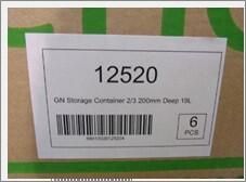 GN Storage Container 2/3 200mm Deep 19L (Pack of 6) - 12520 - 8