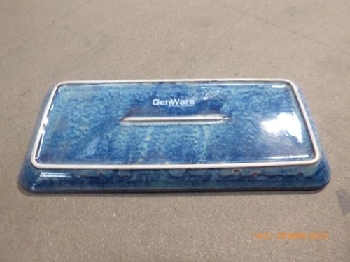 Terra Porcelain Aqua Blue Narrow Rectangular Platter 31 x 14cm (Pack of 6) - NR-PBL30 - 5