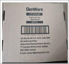 Fast Food Tray Black Small - CT1014-03 - 12