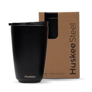 BioPak 12oz HuskeeSteel Black (X12) (Pack of 12) - HS12PKB12-S2C-UK - 1