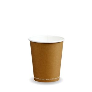 BioPak 8oz Kraft Single Wall BioCups (Pack of 1,000) - BCK-8-UK - 3