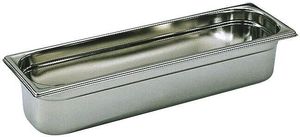 Bourgeat Stainless Steel Gastronorm Container - Without Handles - Gn 2/4 Depth 4cm - 12754-01 - 1