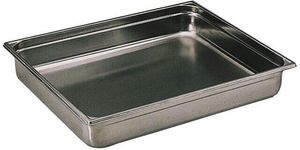 Bourgeat Stainless Steel Gastronorm Container - Without Handles - Gn 2/1 Depth 2cm - 12443-04 - 1