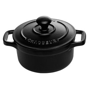 Chasseur Le Chasseur Round Casserole Dish With Lid Black 10cm - 10326-01 - 1