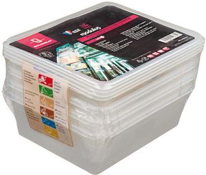 Modulus Set Of 4 Modulus Rigid Polypropylene Containers Gn 1/2 With Lids - 6 - 11131-02 - 1