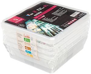Modulus Set Of 4 Modulus Rigid Polypropylene Containers Gn 2/3 With Lids - 8 - 11131-05 - 1