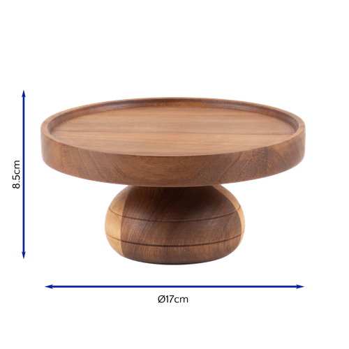 Bonzer Cake Stand - Small - Walnut Ø17 x H 8.5 cm - 13094-01 - 2