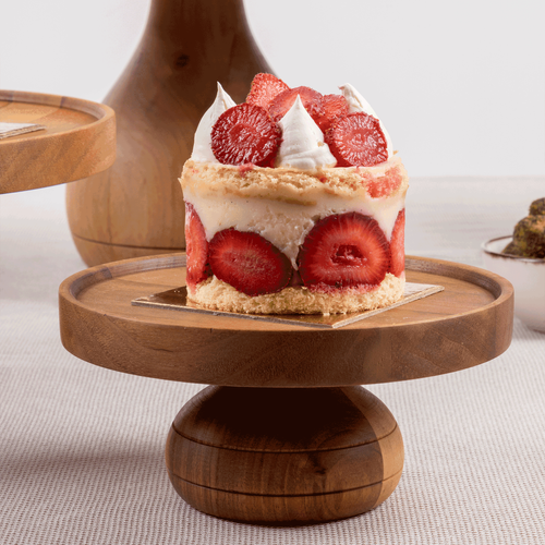 Bonzer Cake Stand - Small - Walnut Ø17 x H 8.5 cm - 13094-01 - 3
