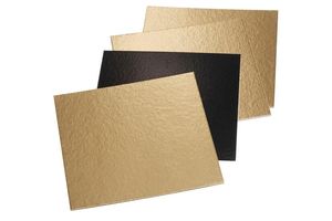 Packet Of 100 Reversible Cardboard Squares Gold Foil And Black 160 Mm - 12682-06 - 1