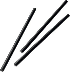 Bag Of 100 Paper Straws 100 Mm Ø 6 Mm Plain Black - 043690 - 1