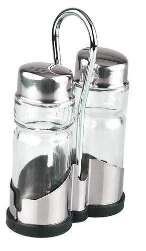 Luxus Two Piece Cruet Set Salt + Pepper - 061206 - 1