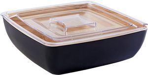 Frida Salad Bowl Wood/black Square 265 Cl 25x25cm - 060736 - 3