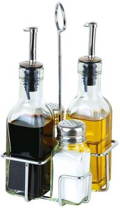 Maraska Four Piece Cruet Set Salt + Pepper + Oil + Vinegar - 061020 - 1