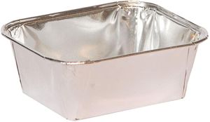 Box Of 1,000 (10 Packets Of 100) Rectangular Aluminium Foil Food Containers Ba 750r 201x137x45 Mm 82 Cl - 363107 - 1
