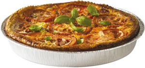 Box Of 800 (8 Packets Of 100) Aluminium Foil Tart Pans To 195r Ø 195 H 25 Mm 60 Cl - 363604 - 1