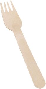 Packet Of 100 Wooden Forks 16cm - 710760 - 1
