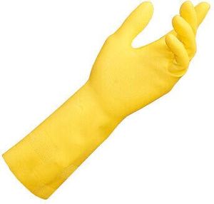 Yellow Latex Gloves 30cm Size 8 - 730258 - 1