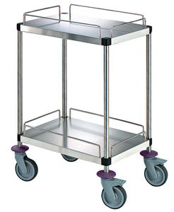 Easy To Disassemble Side Table - 2 Trays 60x40cm - With Rack - 778316 - 1