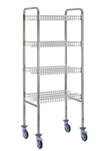 Ergo Storage/draining Trolley For Containers - L80cm - 3 Shelf Model - 798720 - 1
