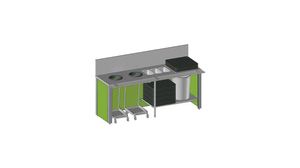 Pre-sorting Table - H 83cm - Legs - No Door - Front Access - 858263 - 1