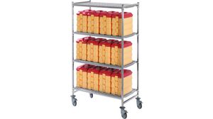 Stainless Steel Shelving Unit With Wheels - D 43.5cm - 110cm - 819603 - 1