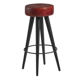 Malibu Leather Stool Vintage Red - JM495 - 1