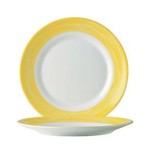 Arcoroc Brush Plates Yellow 235mm (24 Pack) - JK578 - 3