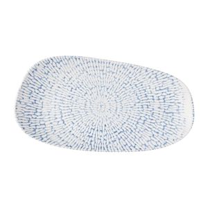 Churchill Cascade Opal Oblong Plates Indigo 350x185mm (6 Pack) - JM028 - 1