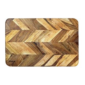 Vogue Chevron Effect Acacia Wood Chopping Board Medium 455x305mm - JB124 - 1
