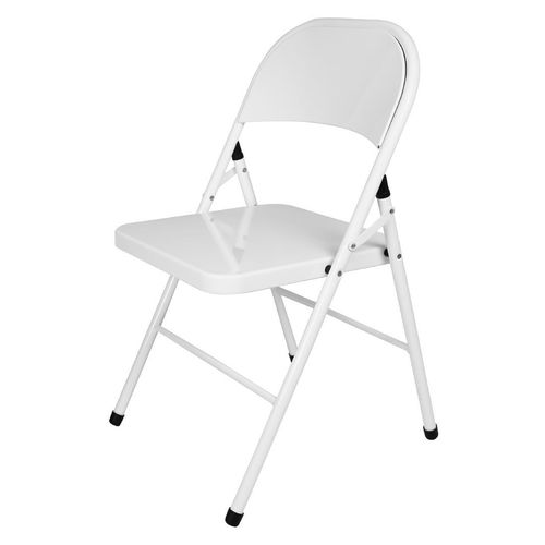Bolero Folding Metal Chairs White (4 Pack) - JB870 - 1