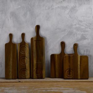 Dudson Acacia Wood Rectangular Handled Boards 144x545mm (4 Pack) - FZ055 - 3