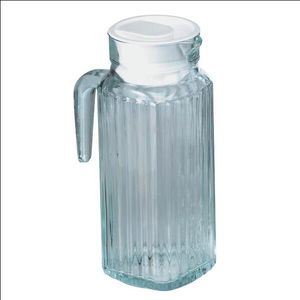 Glass Ribbed Jug & Lid 1.2Ltr /2.5Pt Pack Of 6 - SQP-1200 - 1