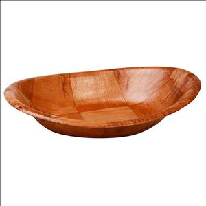 Woven Wood Oval Bowl 14 X19.5Cm / 7.5In X 5.5In - YT57V - 1