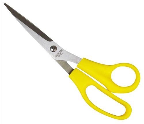 Scissors - St.St Yellow Plastic Handled - 2216Y - 1