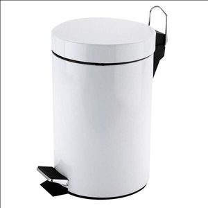 Pedal Bin Round 3Ltr Ss White - 50120W - 1