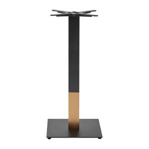 Boston Sleek Small Square Mid Height Table Base Black & Gold - JK452 - 1