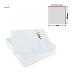Custom Branded Paper Lunch Napkin 3Ply - White (33x33cm) - C2596 - 1