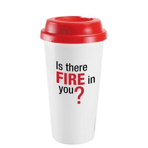 Custom Branded Plastic Double Wall Take Out Coffee Cup (455ml/16oz) - C4843 - 3