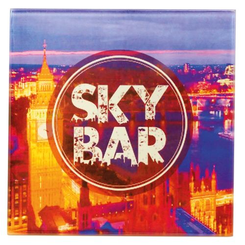 Custom Branded Glass Coasters - Square - C2322 - 2