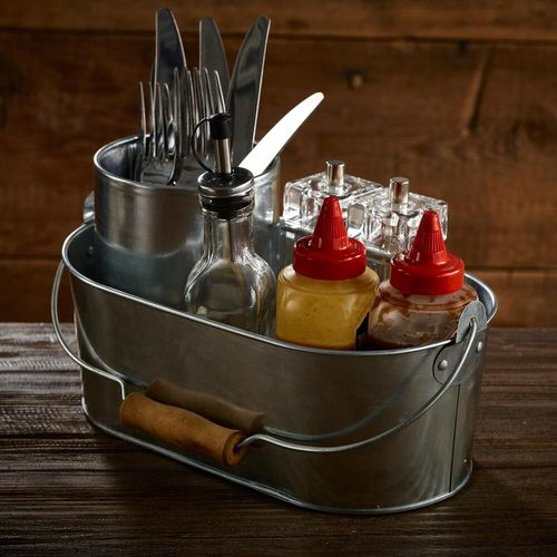 Custom Branded Stainless Steel Oval Caddy - C5582 - 3
