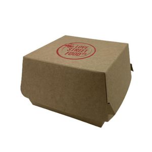 Custom Branded Kraft Large Burger Box - C5892 - 1