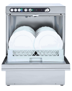 Adler AD50 500mm Basket Dishwasher with Gravity Drain & Chemical Pump, 18 Plates (13 Amp Plug) - AD50 - 1