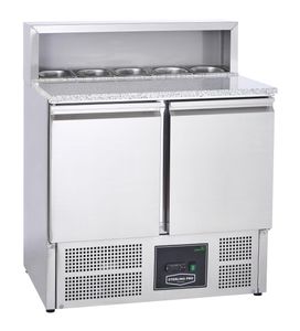 Sterling Pro Cobus SPU902PZ 2 Door Granite Top Pizza Counter, 5 x GN1/6, 240 Litres - SPU902PZ - 3