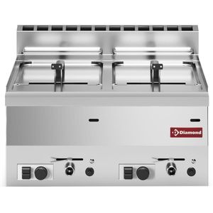 Diamond G60/F16-6T-N Double Basket Countertop Gas fryer - G60-F16-6T-N - 1