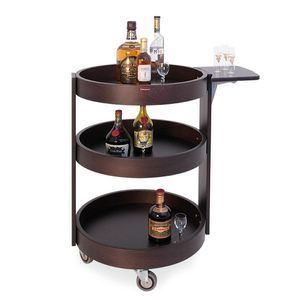 Diamond CRL/3W Round Trolley For Bottles, 3 Levels Wood "Wengé" - CRL-3W - 1