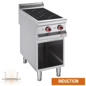 Diamond E99/2IDA1-N-SH/R Electric 2 Induction Hearths Stoves on Open Cupboard, 10kW - E99-2IDA1-N-SH-R - 1