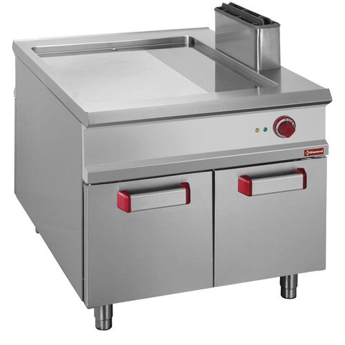 Diamond E1/PMCA2 Freestanding 2/3 Smooth 1/3 Grooved Fry Top Electric Griddle on Netrual Closed cupboard, 12kW - E1-PMCA2 - 2